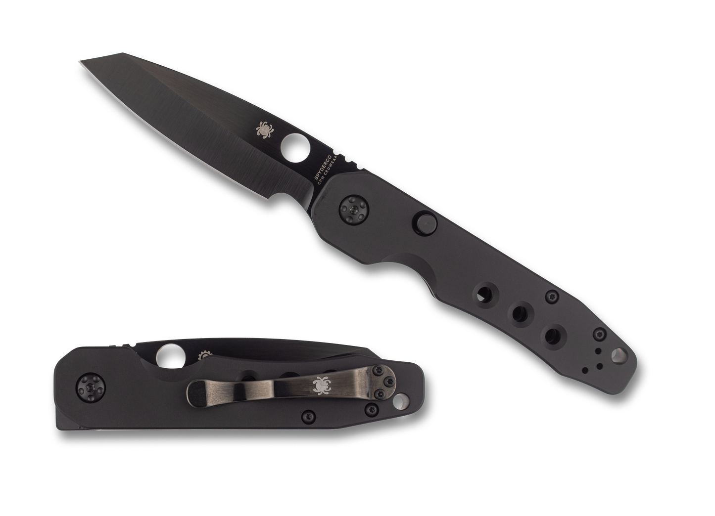 Spyderco Smock TiCN Cruwear Blade, Black Aluminum Scales (Pre-Order)